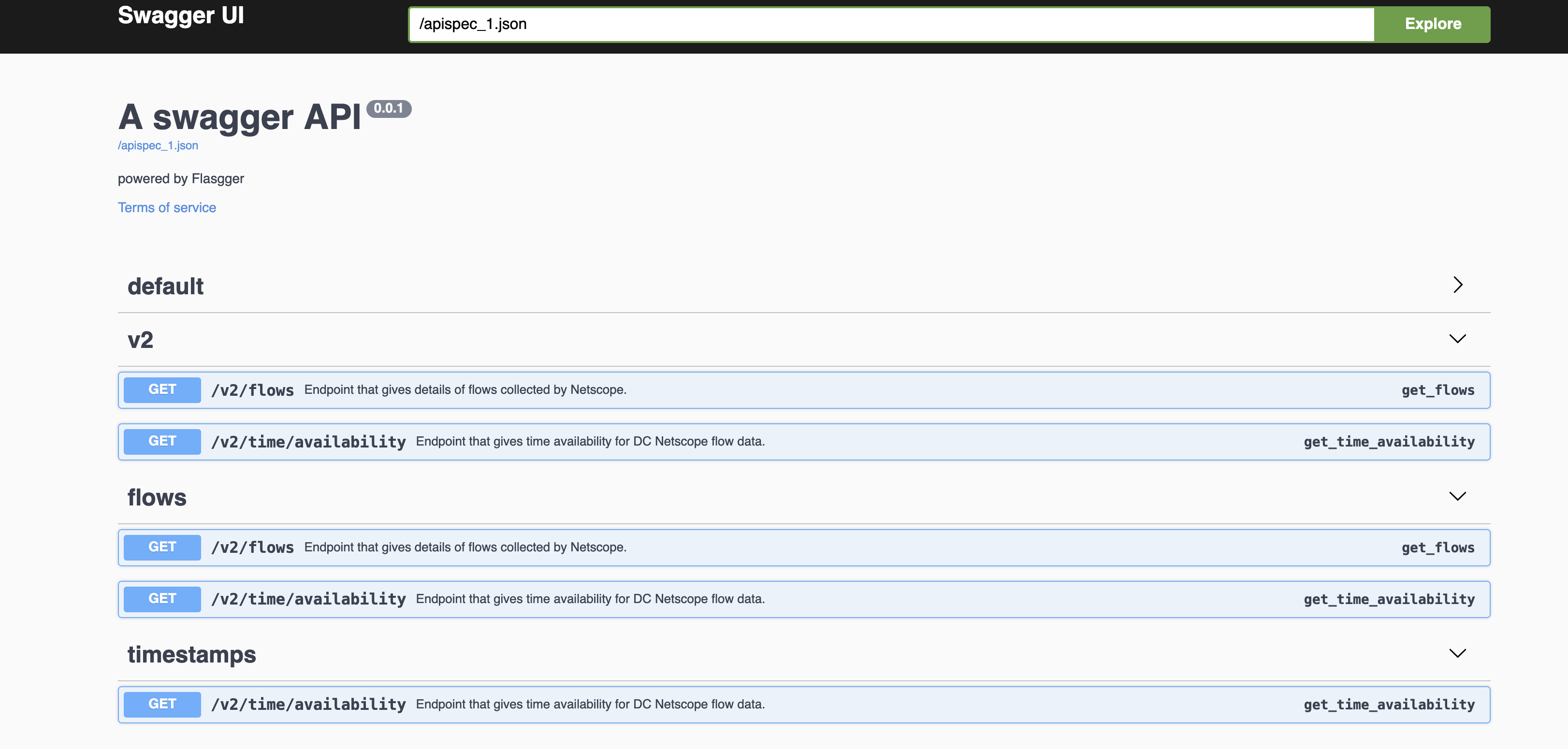 Public API menu item