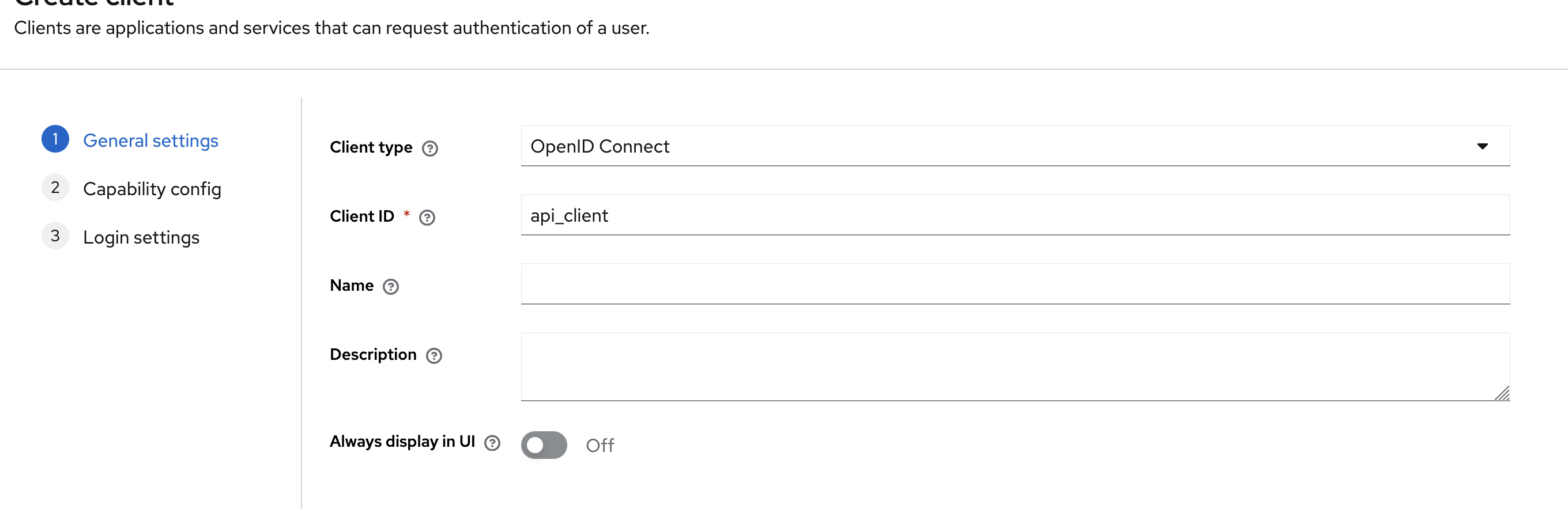 Public API menu item