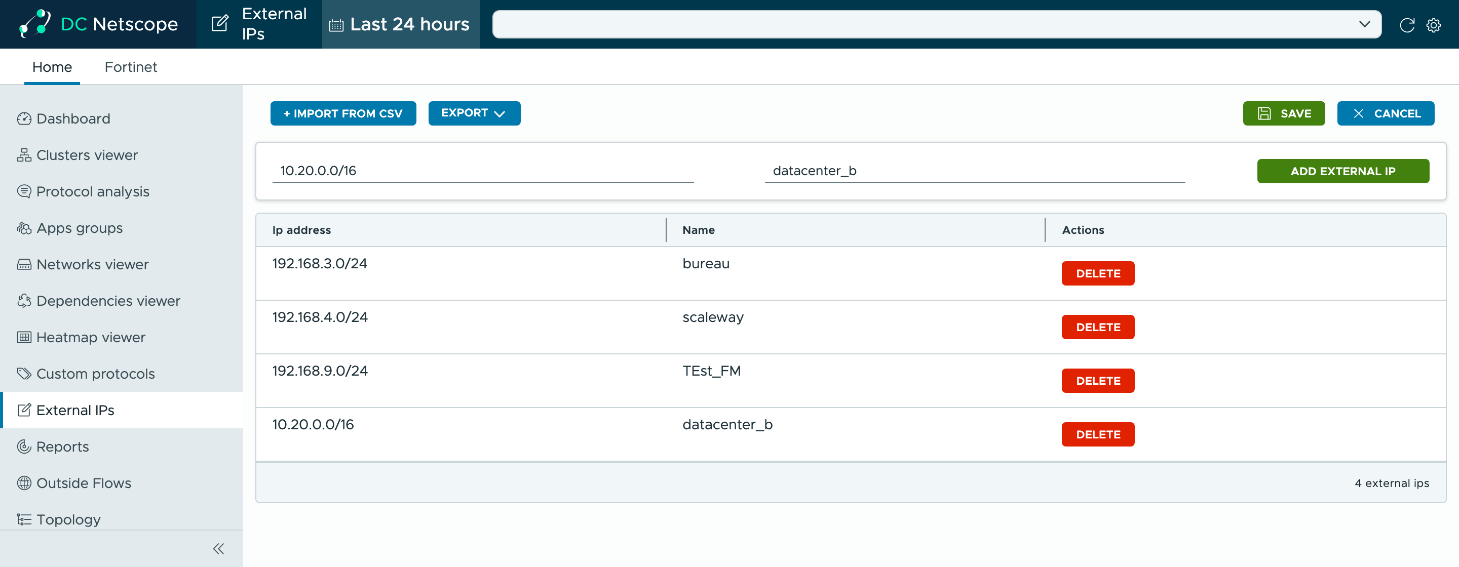 The new external IP in the list