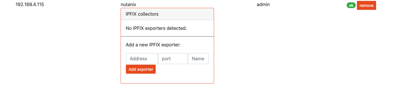 no exporter by default on nutanix connector
