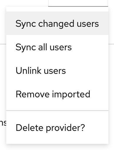 Sync users to make them available in Keycloak