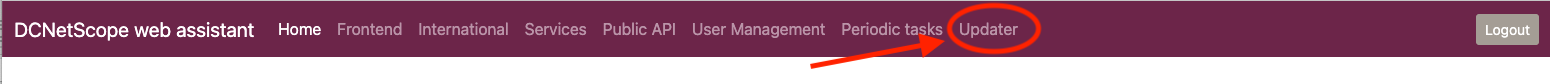 Go to the Updater section